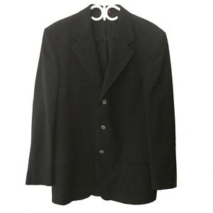 MEZZROW MEN'S BLACK 100% WOOL SUIT JACKET SIZE T44